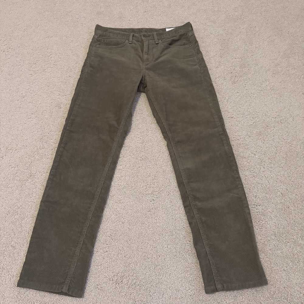 Rag & Bone Fit 2 Slim Men's Corduroy Pants Size 31 Army Green Cotton Jeans